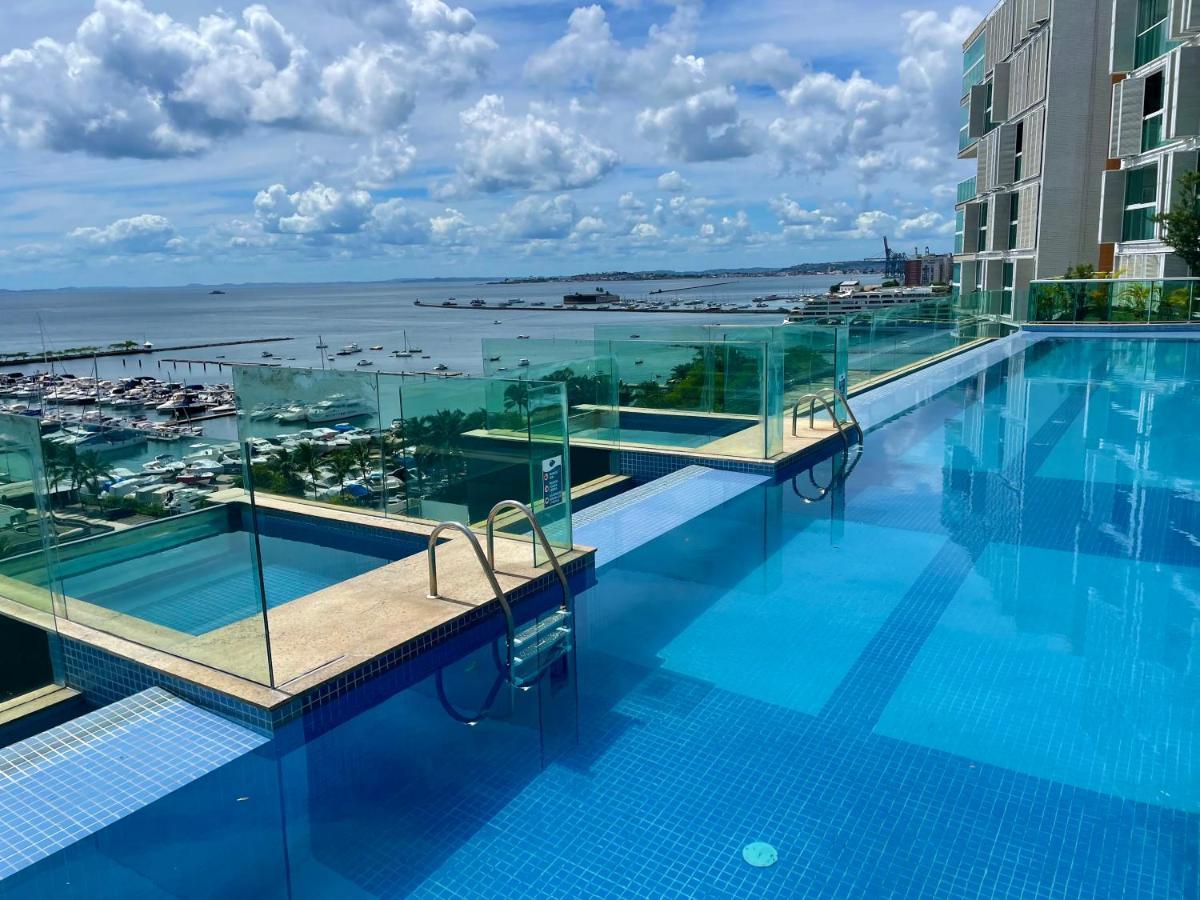 Cloc Marina Vista Mar p/ a Baía de Todos os Santos Apartamento Salvador Exterior foto