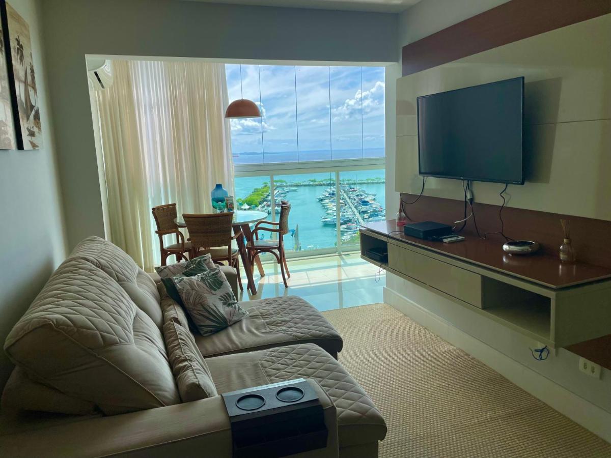 Cloc Marina Vista Mar p/ a Baía de Todos os Santos Apartamento Salvador Exterior foto