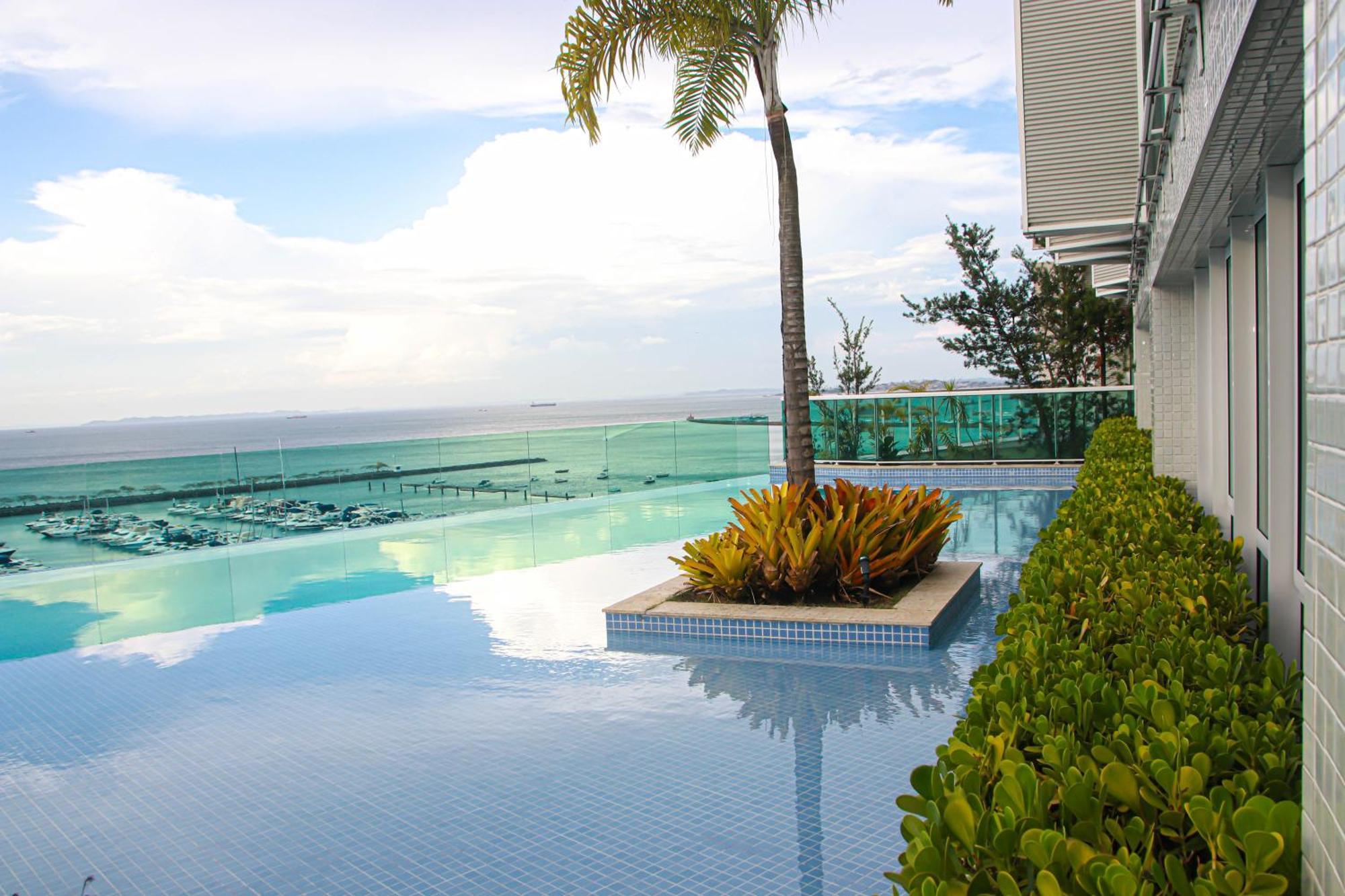 Cloc Marina Vista Mar p/ a Baía de Todos os Santos Apartamento Salvador Exterior foto