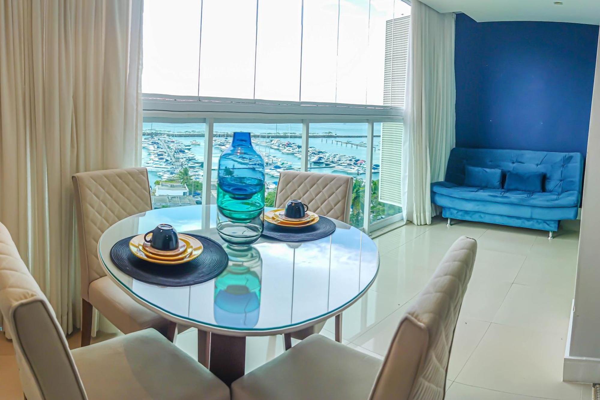 Cloc Marina Vista Mar p/ a Baía de Todos os Santos Apartamento Salvador Exterior foto